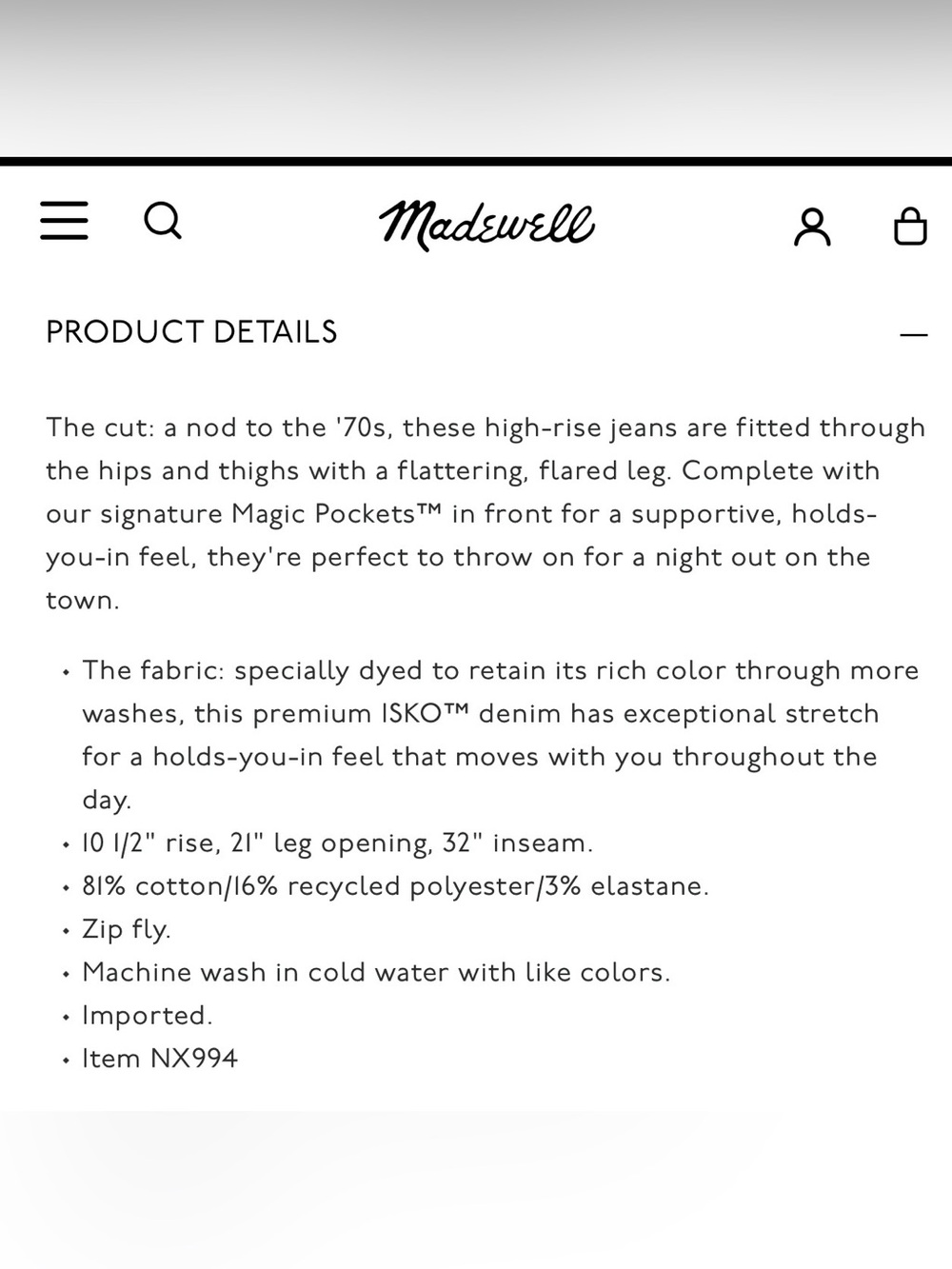 Madewell Black High-Rise Flare Jeans - Picture 5 of 5